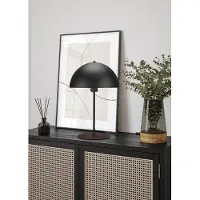 TRIO Nola Tischleuchte E27 30cm Schwarz Matt