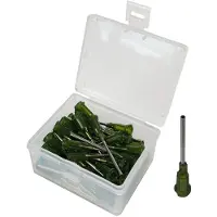 Wetec Dosiernadeln, Ø Innen 1,60 mm, Länge 25,4 mm, oliv DOS10.2514 (Pack à 50 Stück)
