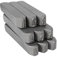 Dönges Handschlagstempelsatz angespitzt, 9-teilig, Zahlen 0-9, Schrifthöhe 12 mm