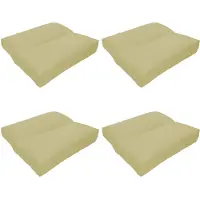 NYVI Loungekissen SunLounge - Outdoor Sitzkissen - Wasserabweisend, Schmutzabweisend, Bequem – Sitzauflage für Stühle, Bänke, Boden, Farbe:Creme, Größe:40x40 cm (4x)