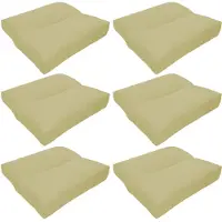 NYVI Loungekissen SunLounge - Outdoor Sitzkissen - Wasserabweisend, Schmutzabweisend, Bequem – Sitzauflage für Stühle, Bänke, Boden, Farbe:Creme, Größe:40x40 cm (6x)