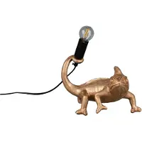 TRIO Tischlampe Crawly Eidechse Gold