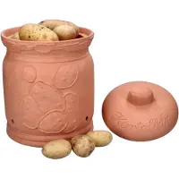 MamboCat Terra Kartoffeltopf mit Deckel Ø 19,3cm aus Terrakotta Aufbewahrungsbox Ton