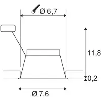 SLV Deckeneinbauleuchte HORN / Spot, Fluter, Deckenstrahler, Deckenleuchte, Einbau-Leuchte LED, Innen-Beleuchtung / GU10 IP20/IP44 25W weiß