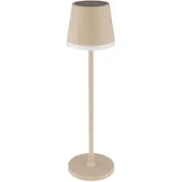 Globo LED Solarleuchte, Metall, sandfarben, H 41 cm
