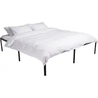 CLP Metallbett Hamlin mit Lattenrost stabil und belastbar | Farbe schwarz Größe 200x180x41 cm