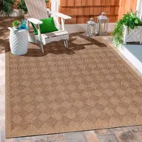 Carpetsale24 Indoor Outdoor-Teppich Flachgewebe Natürlicher Sisal Look Wetterfest Wohnzimmer Balkon Küche Terrasse Boho Design Grösse: 80x150 cm