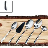 MamboCat Twist 5tlg Besteck Set Tortenheber Salatbesteck Saucen- & Servierlöffel