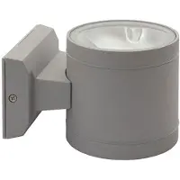 Kanlux S.A. Wandleuchte, Aluminium grau, Glas, H 9,5 cm