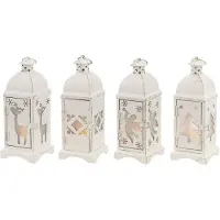 Globo Lighting 4er Set LED Laternen, Tanne, Stern, Engel, Rentier