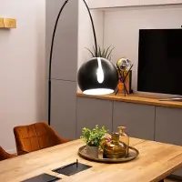 S.luce Ball Design-Bogenlampe mit Marmorfuß modern