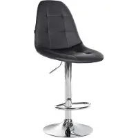 CLP Barhocker Elmore Kunstleder | schwarz Farbe schwarz Material Gestell Metall in Chromoptik