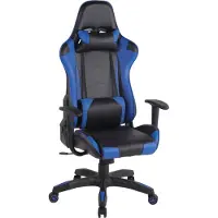 CLP Gaming Bürostuhl Miracle V2 Kunstleder höhenverstellbar und drehbar schwarz/blau
