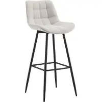 CLP Barhocker Dartford | Farbe creme Material Stoff
