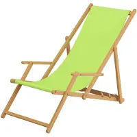 Erst-Holz Strandstuhl pistazie Liegestuhl Sonnenliege Gartenstuhl Deckchair Buche natur klappbar 10-306NKD