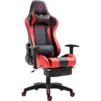 CLP Gaming Bürostuhl Boavista Kunstleder mit/ohne Fußablage schwarz/rot
