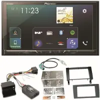 Pioneer SPH-DA230DAB Bluetooth Carplay Android Auto Einbauset für Mercedes SLK R171