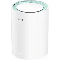 Cudy AX1500 Gigabit Mesh Wi-Fi 6 System, M1500 1-PACK 1.0, Weiß, Intern, Mesh-Router, System, Mit kugelförmiger Richtcharakteristik, Dual-Band (2,4 GHz/5 GHz)