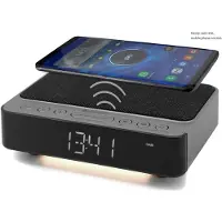 Soundmaster UR250AN, Funkgesteuerte Uhr, Schwarz, DAB+, FM, 5 W, LED, 150 mm