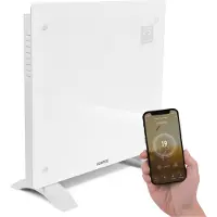 Vonroc Glasplatten-Konvektorheizgerät – 1000W – Weiß | Manuelle und WLAN-Steuerung