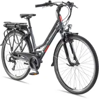 Telefunken Trekking E-Bike | Elektrofahrrad 28 Zoll | 21-Gang Kettenschaltung | Heckmotor 250W | 536,5Wh Akku | Pedelec