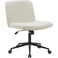 CLP Bürostuhl Kingman höhenverstellbar und drehbar creme Material Stoff
