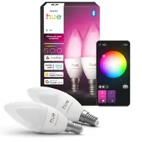 Philips Hue - White & Color Ambiance E14 Kerzenlampe 2er-Pack - White (500lm)