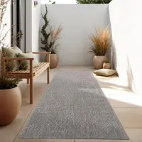 Paco Home In- & Outdoor Teppich Flachgewebe einfarbig modern wetterfest für Terrasse Küche 80x250 cm