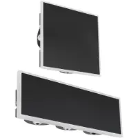 Globo 2er Set Wandleuchte, Metall, schwarz, opal