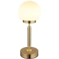 Globo Lighting LED Tischleuchte messing, Touchdimmer, Akku, H 28,5 cm