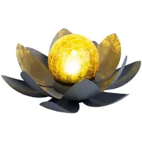 Etc-shop LED Solarleuchte, Lotusblume, 25 cm