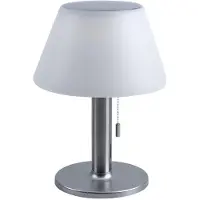 Etc-shop LED Solar Tischleuchte, Stufendimmer, Metall silber, H 28cm