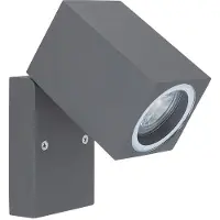 Etc-shop Außenleuchte, anthrazit, abwärts, verstellbar, IP44, Glas