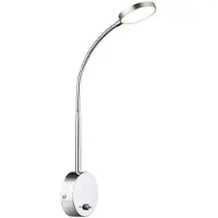 Globo LED Wandleuchte, Aluminium, flexibler Spot, H 51 cm