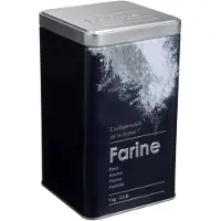 5five Simply Smart Vorratdose Mehl 1 kg Metall schwarz 18,4cm x 10,7cm x 10,7cm
