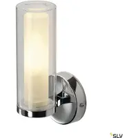 SLV 1002228 WL 105 Wandleuchte chrom doppelt Glas 1xE14