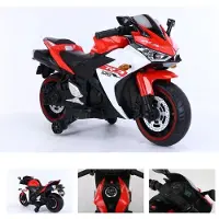 Es-toys Elektro Kindermotorrad 888 Stützräder LED-Scheinwerfer Batterieanzeige rot