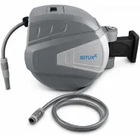 Bituxx 30 Meter Wand Schlauchtrommel Schlauchaufroller Wasserschlauchaufroller Schlauchbox Automatik (30 m) MS-17757
