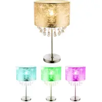 Globo RGB LED Kristalllampe, Blattgold, Nickel matt, 1x E27