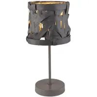 Etc-shop LED Tischleuchte, Lampenschirm Textil, Höhe 35 cm, SALVADOR