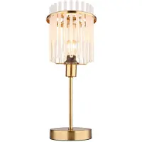 Globo Lighting LED Tischleuchte, Metall, Gold, Glasstäbe, E14, H 37,5 cm