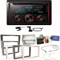 Pioneer FH-S820DAB DAB+ USB Einbauset für Opel Astra H Corsa D Zafira B Antara