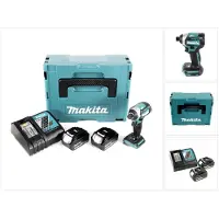 Makita DTD 154 RFJ Akku Schlagschrauber 18V 1/4" 175Nm Brushless + 2x Akku 3,0Ah + Ladegerät + Makpac