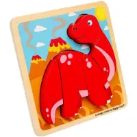 Bigjigs Holz-Formpuzzleset "Diplodocus" - 4 Teile.