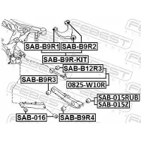 FEBEST 0825-W10R Querlenker Hinten Oben für SUBARU TRIBECA (B9)