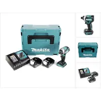 Makita DTD 154 RTJ Akku Schlagschrauber 18V 1/4" 175Nm Brushless + 2x Akku 5,0Ah + Ladegerät + Makpac