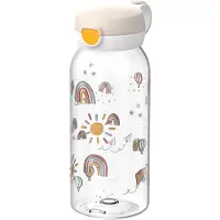 Mepal Campus Trinkflasche mit Klappdeckel 600 ml - Sunshine & Rainbow
