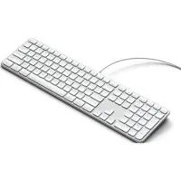 Satechi Slim LX3 Kabelgebundene Tastatur – USB A und C – QWERTY – Für Mac und Windows – Silber