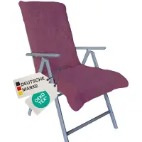 NYVI Frottee Schonbezug für Gartenstuhl NYVISpa 60x130 cm Lila - Hygiene Auflage für Hochlehner Gartenstühle Campingstühle - Handtuch Bezug - 100