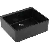 Villeroy & Boch VB Spülstein 60 X Spülstein Einzelbecken 636001 595x500mm Ebony CeramicPlus